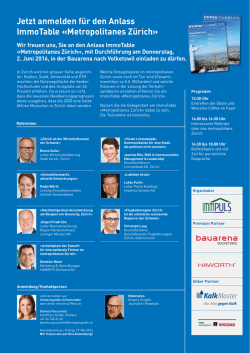 Jetzt anmelden f&uuml;r den Anlass ImmoTable