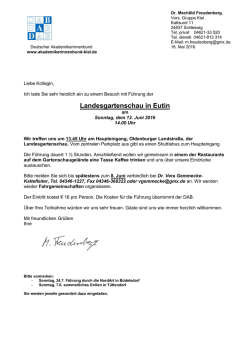 Einladung  - DAB Deutscher Akademikerinnenbund Kiel