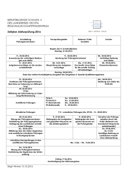 Zeitplan Abiturprüfung 2010 – Adolf-Kolping