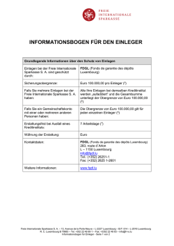 informationsbogen f&uuml;r den einleger - Freie Internationale Sparkasse