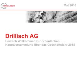 Highlights Gesch&auml;ftsjahr 2015