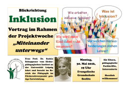Inklusion - Die Evangelischen Schulen in Sachsen.