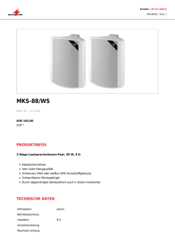 MKS-88/WS - monacor