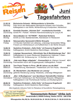 Tagesfahrten - Sonnenschein Reisen Freiberg