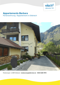 Appartements Barbara in Döbriach