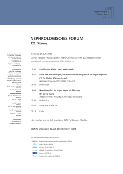 221. Sitzung - Nephrologie München eV