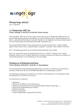 NL 17.05.16 - Wangerooge Aktuell