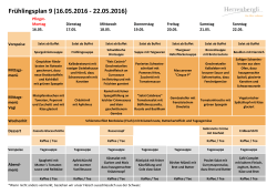 Frühlingsplan 9 (16.05.2016 - 22.05.2016)