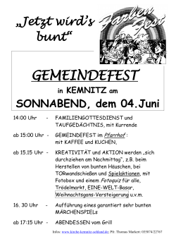 Gemeindefest in Kemnitz