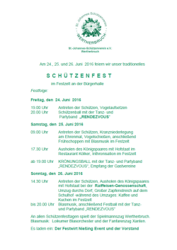 Festfolge 2016 - Sch&uuml;tzenverein Wertherbruch