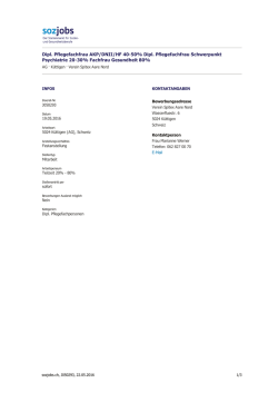 Dipl. Pflegefachfrau AKP/DNII/HF 40-50% Dipl