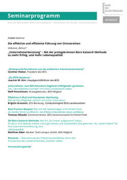 Seminarprogramm – PDF - BDS
