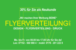 Gutschein drucken und - Flyerverteilung
