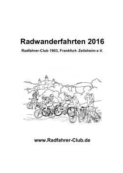 Broschüre Radwanderfahrten 2016 - Radfahrer