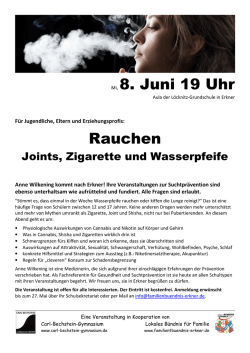 Rauchen Ankündigung 8.6. 16 - Lokales Bündnis für Familie Erkner