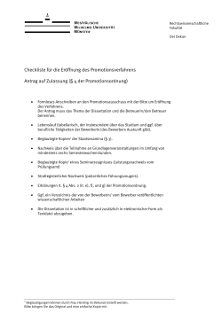 Checkliste (pdf-Dokument) - Rechtswissenschaftliche Fakultät