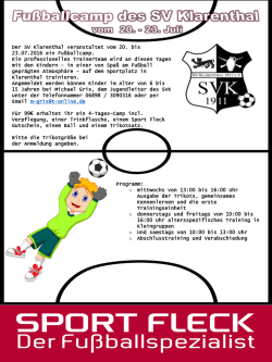 Fußballcamp 2016