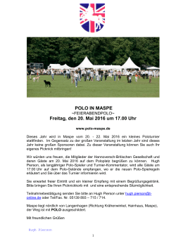 Einladung Polo Maspe, 20.05.2016 - Hannoversch