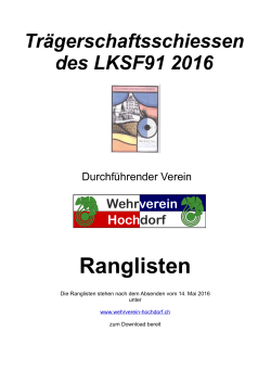 Trägerschaftsschiessen LKSF91 2016 - Wehrverein