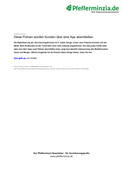 Diese Policen w&uuml;rden Kunden &uuml;ber eine App