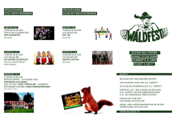 Programm zum Hallwanger Waldfest 2016