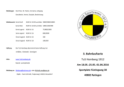 3. Bahnlaufserie TuS Homberg 1912