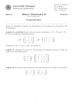 Blatt 6 - Fachbereich Mathematik