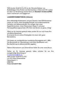 INKU Jordan GmbH & Co. KG ist der f&uuml;hrende Anbieter von