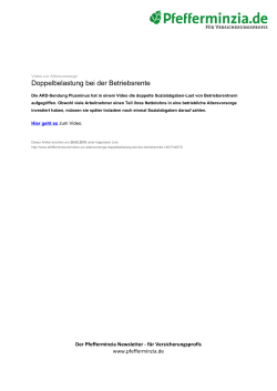 Doppelbelastung bei der Betriebsrente