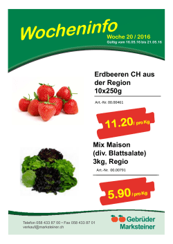 Mix Maison (div. Blattsalate) 3kg, Regio Erdbeeren CH aus der