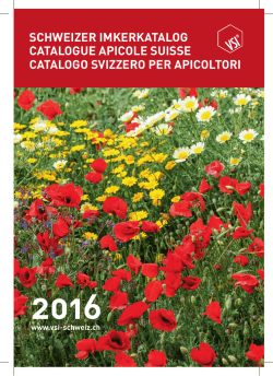 Imkereibedarfskatalog 2016