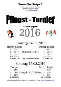 DSV Plakat Pfingsten 2016