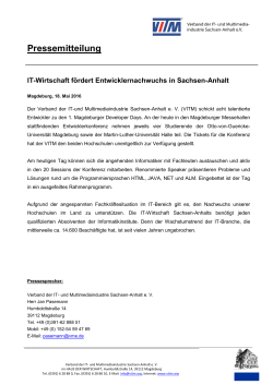 Pressemitteilung - Verband IT-Wirtschaft Sachsen