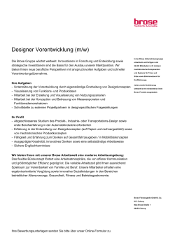 Designer Vorentwicklung (m/w)