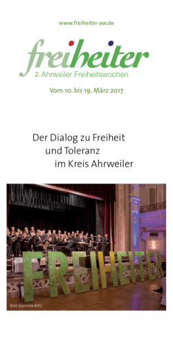 im Kreis Ahrweiler Der Dialog zu Freiheit und Toleranz