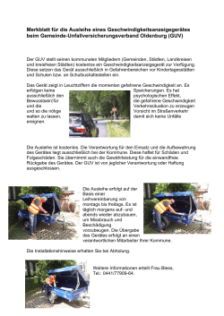 Merkblatt als PDF - Gemeinde Unfallversicherungsverband Oldenburg