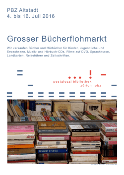 Grosser B&uuml;cherflohmarkt