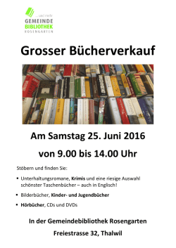 Grosser B&uuml;cherverkauf