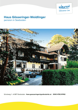 Haus G&ouml;sseringer-Weidlinger in Seeboden