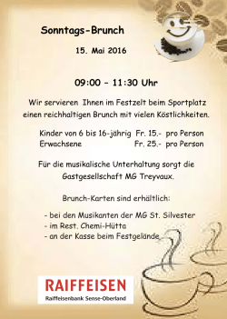 Sonntags-Brunch - Musikgesellschaft St. Silvester