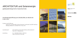ARCHITEKTUR und Solarenergie - HafenCity Universität Hamburg