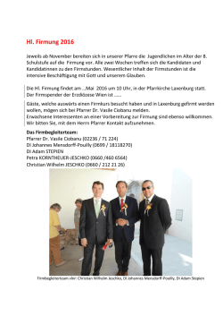 Hl. Firmung 2016 - Pfarre Laxenburg