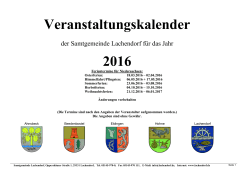 Veranstaltungskalender für die Samtgemeinde Lachendorf