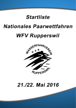 Startliste Rupperswil 2016 - Wasserfahrverein Rupperswil