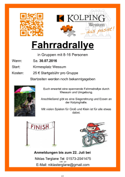 1/1 EFE D Fahrradrallye in Gruppen mit 8