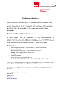 Mitarbeiter (m/w) - SPD Rheinland