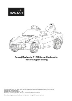 Kinderauto Ferrari F12 Berlinetta