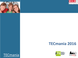 Informationen zur TECmania 2016