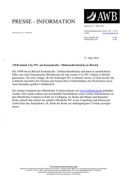 presse - information - Stadtwerke Köln GmbH
