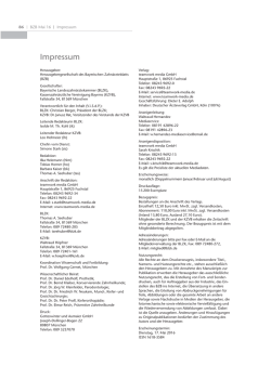 Impressum - Bayerisches Zahn&auml;rzteblatt